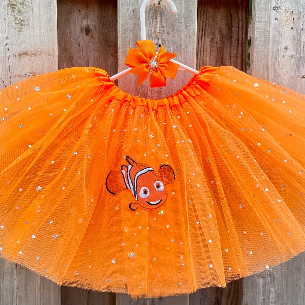Cartoon Tutu Hair Clip 2 Pcs Set 4 Full Layer Kid Tutu Birthday Outfit Dress